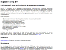 Tablet Screenshot of mgaccesslog.1e5b.de